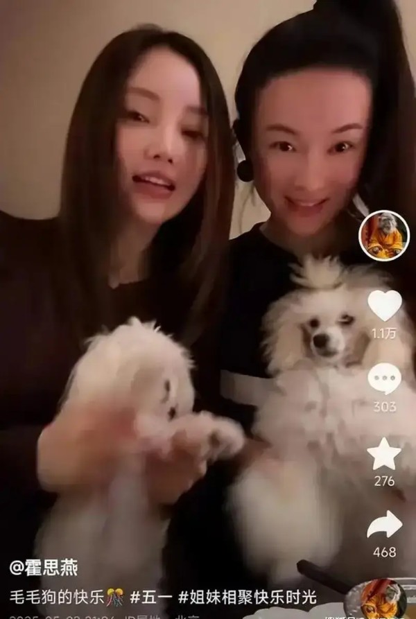 霍思燕李小璐老友相聚感情好 抱小狗跳舞笑容灿烂