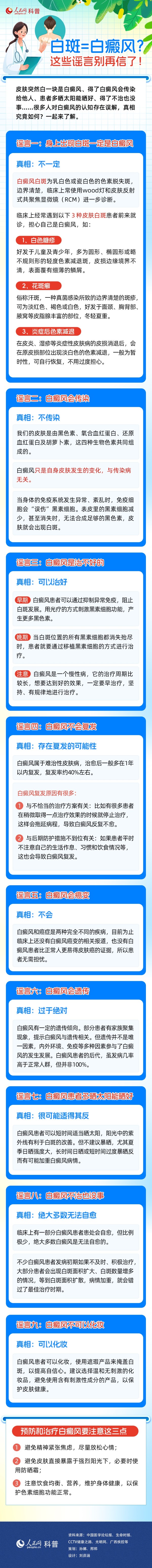 白斑=白癜风？这些谣言别再信了！