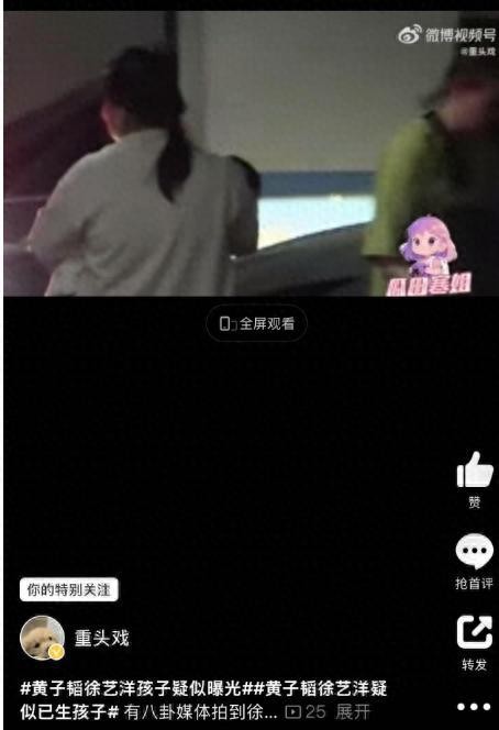 黄子韬夫妇孩子曝光！徐艺洋母亲抱婴儿回家，曾被偶遇在美国产检