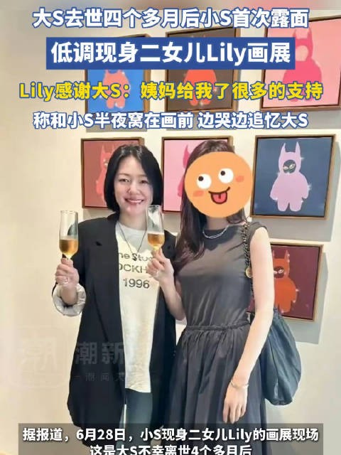Lily称会和妈妈在画前边哭边追忆大S，“姨妈给了我很多支持”