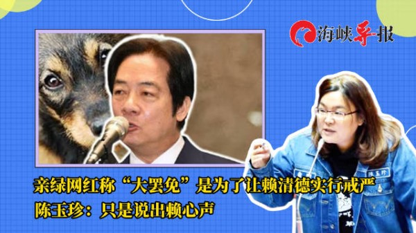 亲绿网红称大罢免是为了让赖清德搞戒严，陈玉珍：说出了赖的心声