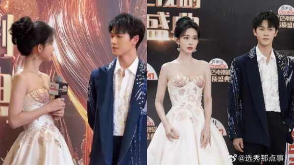 “昀牵孟绕”又合体!孟子义李昀锐红毯对视,礼服又配对太好磕