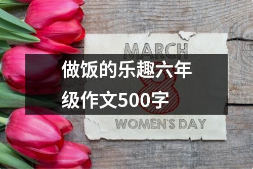 做饭的乐趣六年级作文500字