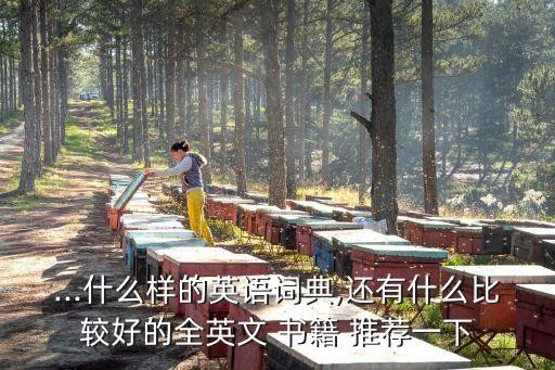 ...什么样的英语词典,还有什么比较好的全英文 书籍 推荐一下