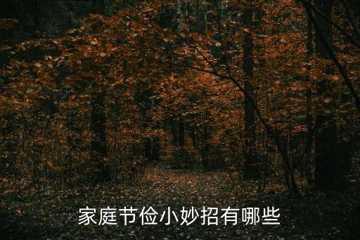 家庭节俭小妙招有哪些