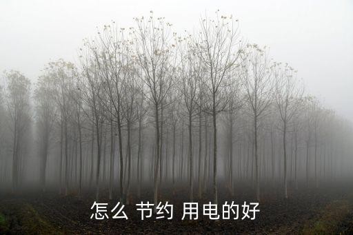 怎么 节约 用电的好