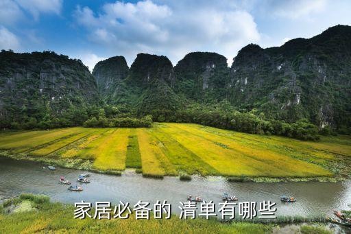 家居必备的 清单有哪些