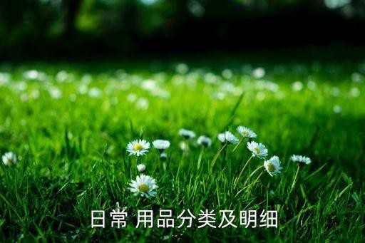 日常 用品分类及明细