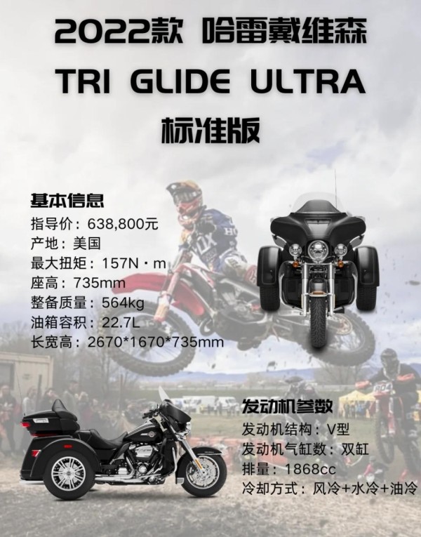 五十万级别的豪华摩托车 五十万级别的豪华摩托车，注重风格与舒适。 一、哈雷戴维森TRI GLIDE ULTRA 指导价：638,800-660,780元。这款摩托车是家族中的大块头，第一眼便能带来强烈的视觉冲击力。接近3米的车长，展现出其庞大而威严的姿态。车头的巨大整流罩配备调节功能，与导流罩组合后，仍能保持出色的风阻保护效果。 二、哈雷戴维森公路滑翔限量版CVO 指导价：618,800元。这款摩托车融合了豪华感、长途舒适性、独特风格以及卓越的动力。高级音响、加热座椅和手把，再加上空气动力学鲨鱼鼻整流罩所带来的精确操控，让骑行成为一种乐趣与<a target=