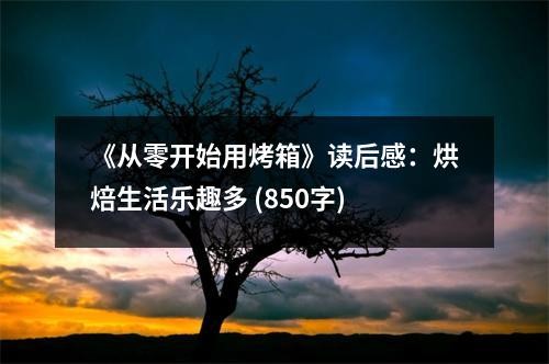 《从零开始用烤箱》读后感：烘焙<a target=