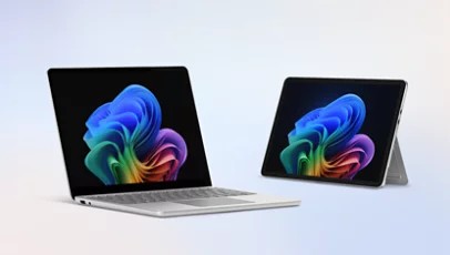 12 英寸 Surface Pro 商用版 | Snapdragon 以及一款 13 英寸 Surface Laptop 商用版 | 亮铂金色的一款 Snapdragon。