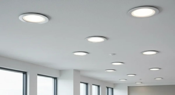 Commercial ceiling recessed downlights