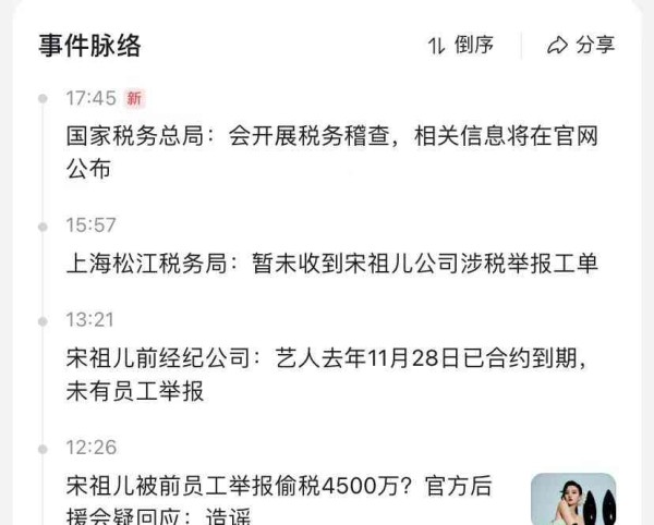 宋祖儿涉嫌偷税4.5亿！新闻稳如磐石，明星纷纷被查！ 