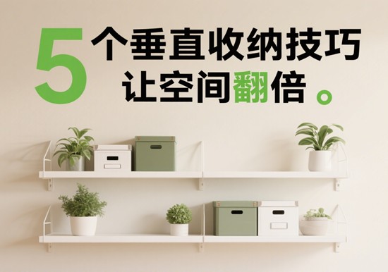 小户型必看！5个垂直收纳技巧让空间翻倍