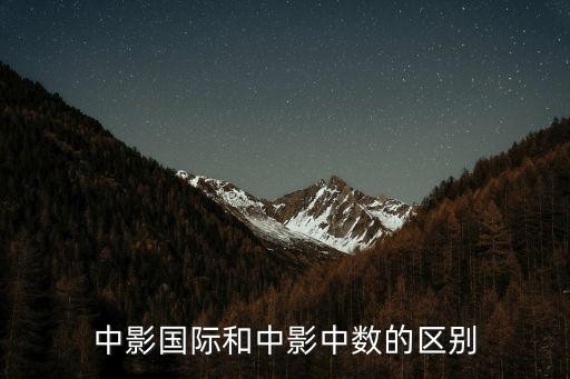 中影国际和中影中数的区别