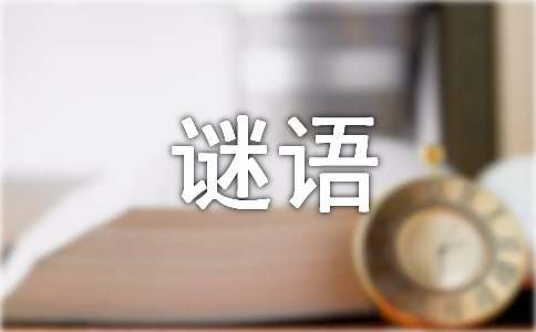 日常用品谜语大全