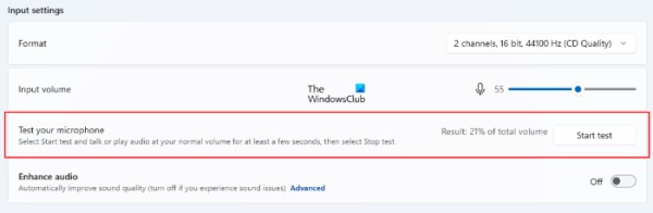 在 Windows 11 上测试麦克风