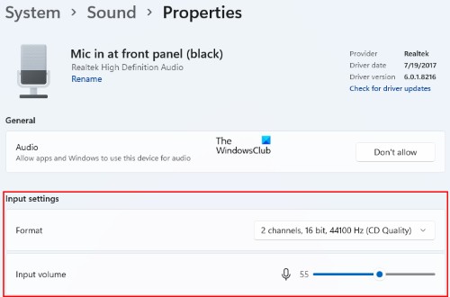 在 Windows 11 上设置麦克风