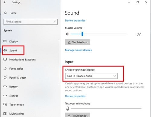 Windows 10 上的麦克风