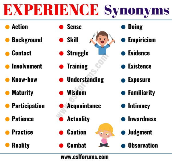 Other Words for EXPERIENCE: 40 Useful Synonyms for EXPERIENCE