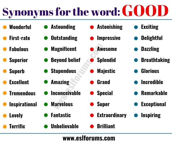 Another Word for GOOD: List of 38 Useful Synonyms for GOOD in English