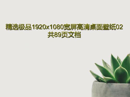 精选极品1920x1080宽屏高清桌面壁纸02共89页文档共91页文档