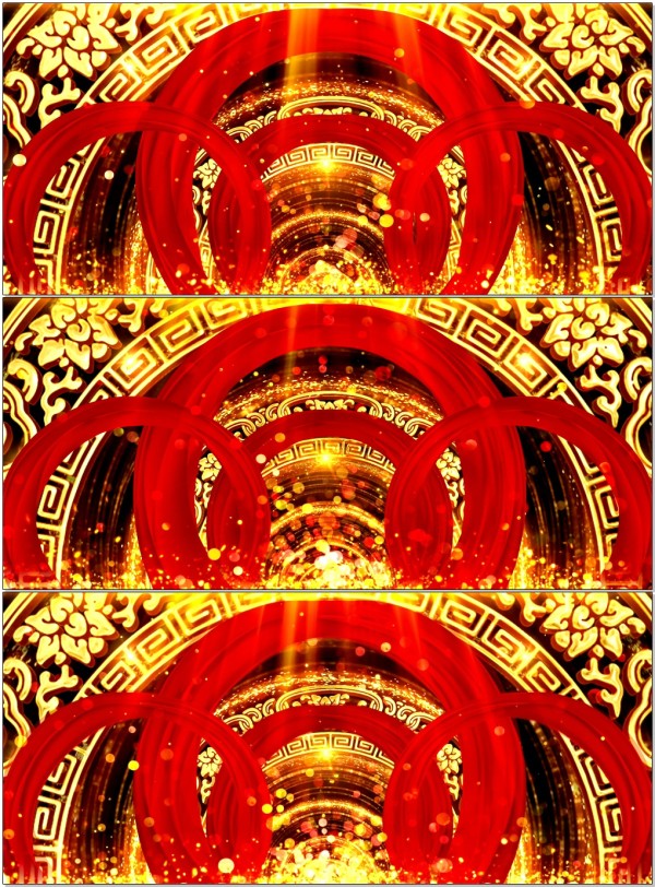 大气中国风红绸喜庆节日庆典背景