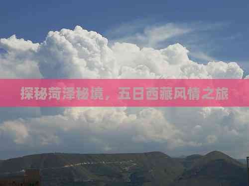 探秘菏泽秘境，五日西藏风情之旅