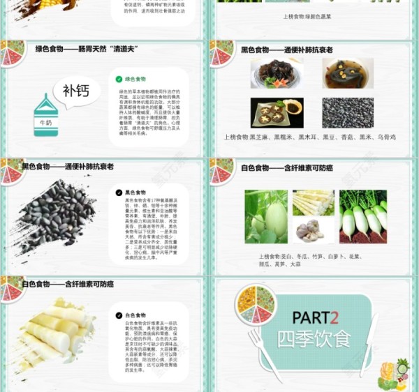 健康饮食PPT模板营养知识<a target=