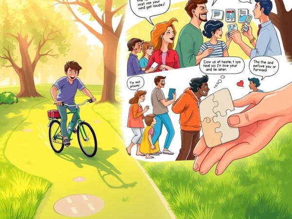 Image illustrating various ways to Get around, like travel or overcoming obstacles