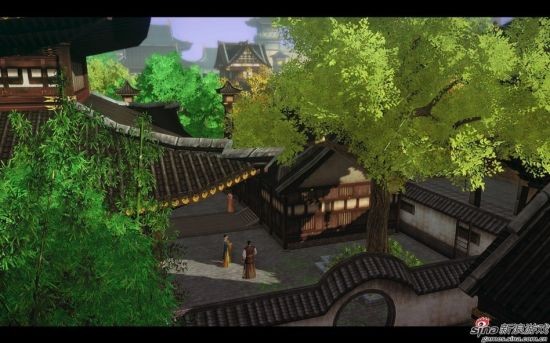 光照效果可以很明显地看出来吧，此外还有树叶的质感也不错