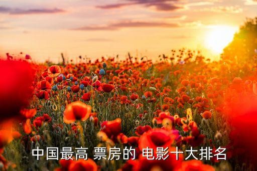 中国最高 票房的 电影十大排名