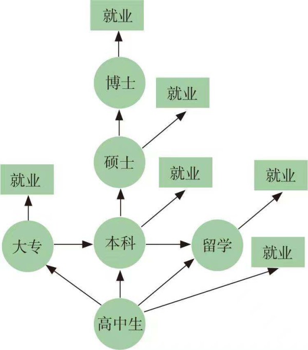 高中生人生分流图