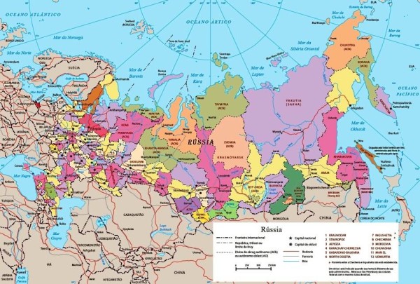 Mapa da Russia