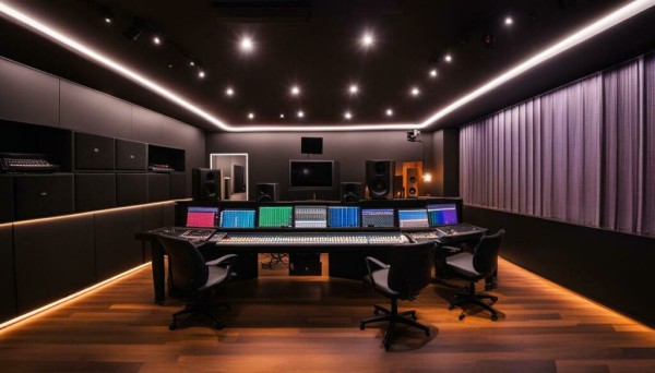 Iluminación led para estudio de grabación