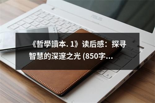 《哲學讀本. 1》读后感：探寻智慧的深邃之光 (850字)