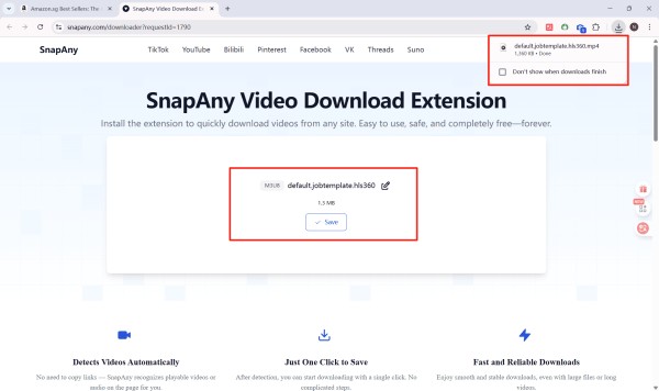 Choose to Download the Video