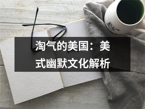 淘气的美国：美式幽默文化解析