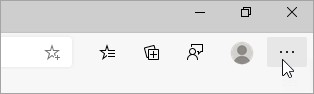 Screenshot of the Settings and more button