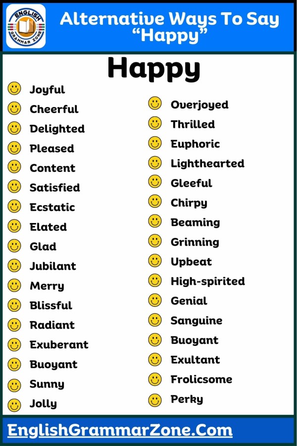 Alternative Ways To Say “Happy”