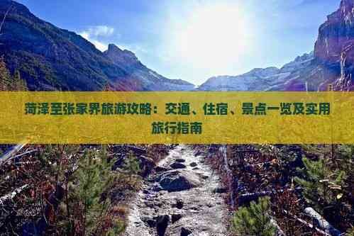 菏泽至张家界旅游攻略：交通、住宿、景点一览及实用旅行指南