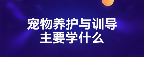 宠物养护与训导主要学什么