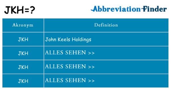 Was bedeutet JKH?