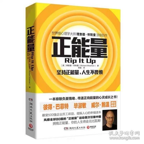 正能量 理查德怀斯曼著 排除负面情绪 传递正向能量的心灵成长之书 成功励志畅销读物 丛书 励志心理学