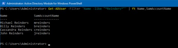 The Reinders Family...in Active Directory