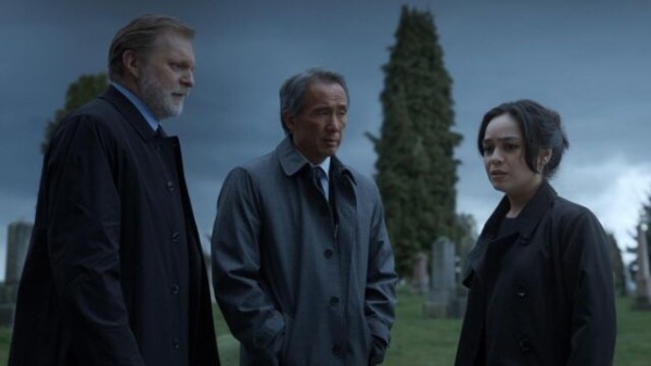 Alex Zahara, Tinpo Lee, and Kaitlyn Santa Juana in Final Destination: Bloodlines (2025)