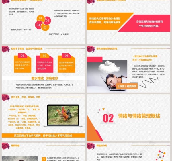 情绪管理指南PPT模板情绪管理心理培训PPT第2张