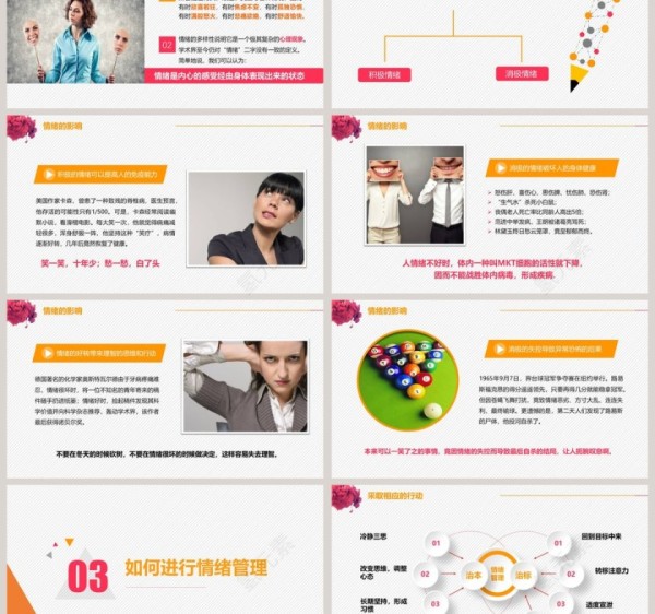 情绪管理指南PPT模板情绪管理心理培训PPT第3张