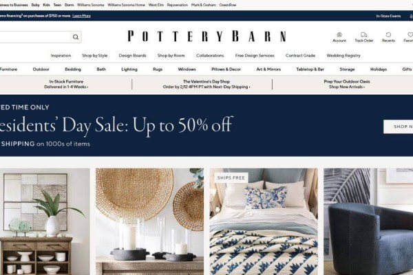 Pottery Barn 10 年美国十大最佳家居装饰在线购买网站 mymallbox