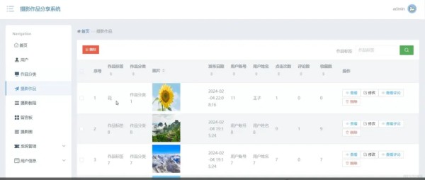 基于springboot的摄影作品分享系统[springboot]—计算机毕业设计源码+文档_数据库_02